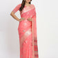 Shree Shyam Fashion Linen Cotton Peach Saree
