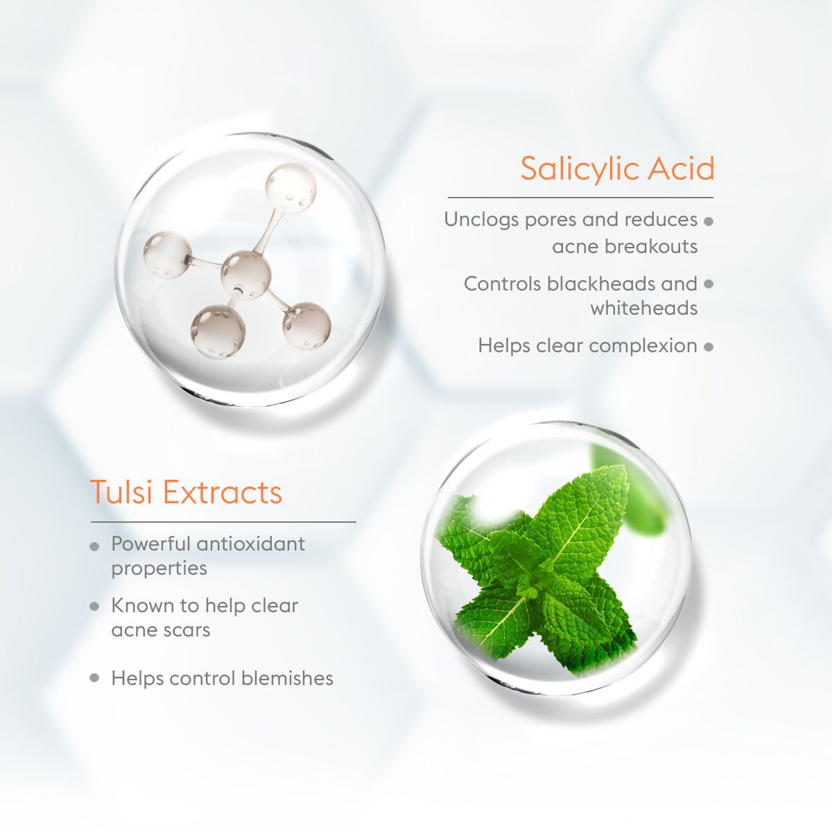 VLCC Acne Defense Serum Face Wash with Salicylic Acid Serum & Tulsi - Swadesiicart
