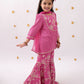 Lil Drama Khilkhilahat Pink Kurta Sharara With Dupatta Set For Girls | Swadesiicart