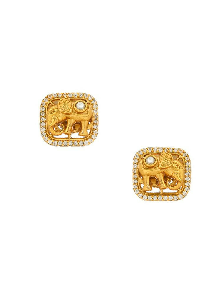 Elephant Studs - Ruby Raang | Swadesiicart