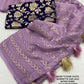 Onion Poly Crepe Tie and Dye Saree with Unstitched Blouse - Hiral Fashion | Swadesiicart