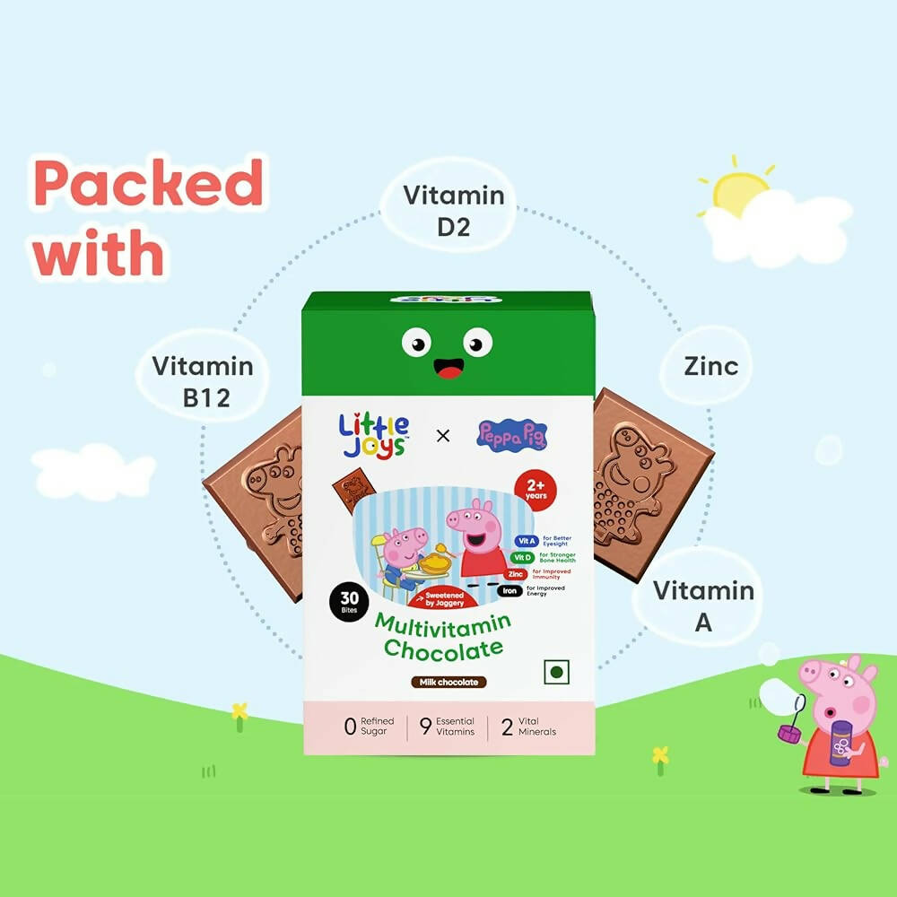 Little Joys x Peppa Pig Multivitamin Milk Chocolate for Kids (2-12 yrs) - Swadesiicart