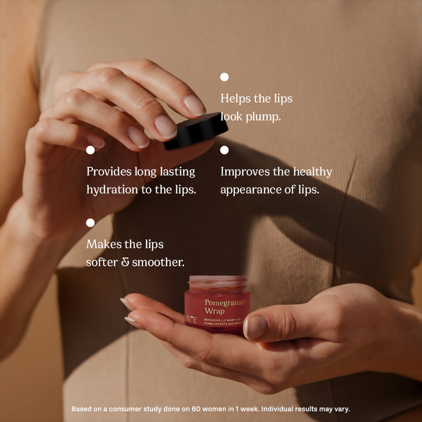 82°E Pomegranate Wrap Repairing Lip Mask with Pomegranate & Amino Acids | Swadesiicart