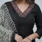 The52 Black Women's Gorgeous Parampara Fabric Embroidered Work Straight Kurta Palazzo and Dupatta Set - Swadesiicart