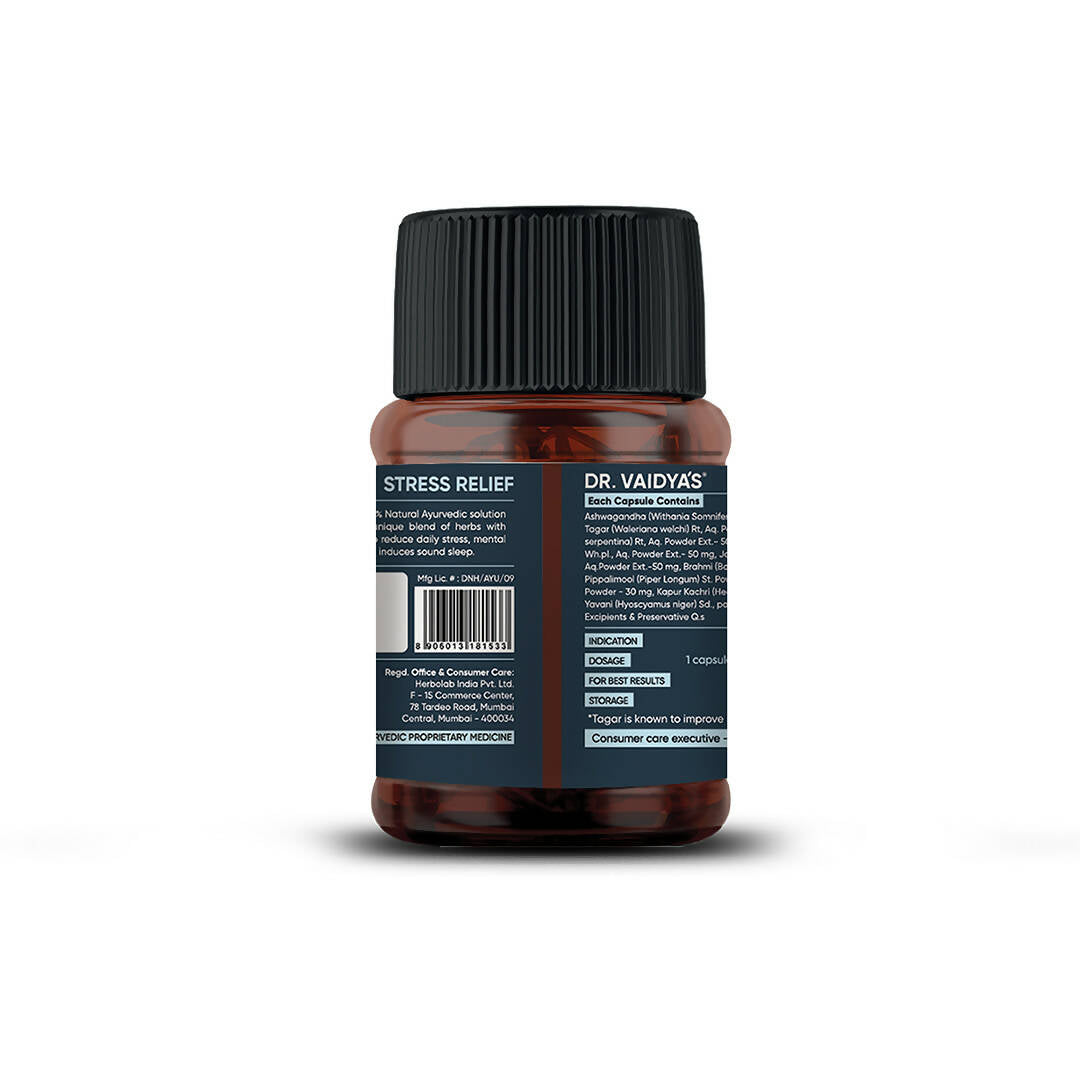 Dr. Vaidya's Stress Relief Capsules | Swadesiicart