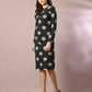 Myshka Women's Black Printed Round Neck Party Top With Skirt Co-ord set - Swadesiicart