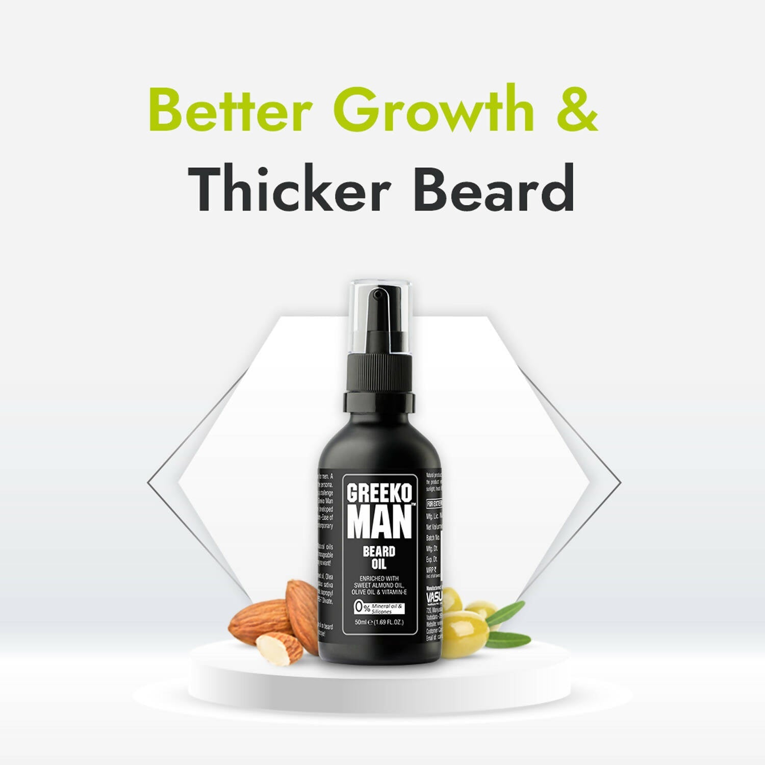 Vasu Healthcare Greeko Man Beard Oil - Swadesiicart