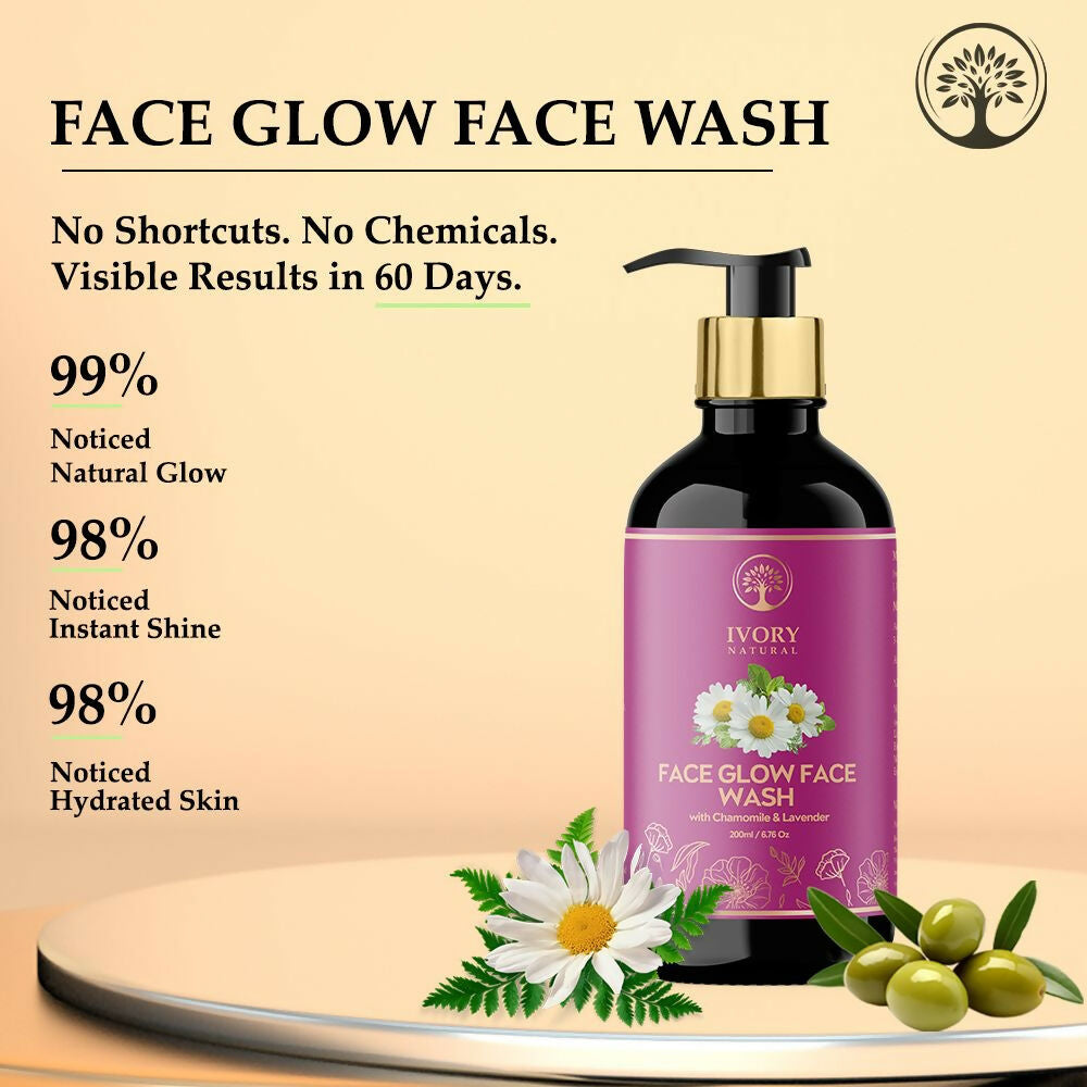 Ivory Natural Face Glow Face Wash For A Luminous, Radiant Complexion | Swadesiicart