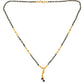 NVR Women's's Set of 2 Black Gold-Polished Beaded Mangalsutra With Ad Stone | Swadesiicart