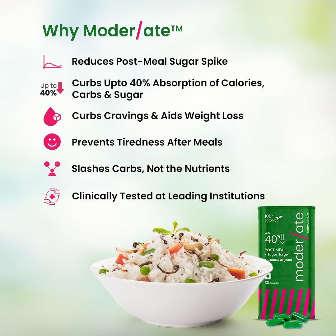 ForMen Moderate 100% Botanical Post Meal Capsules - Swadesiicart
