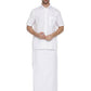 Ramraj Cotton Mens Half Sleeve Formal 100 % Cotton White Shirt | Swadesiicart