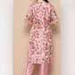 Ahalyaa Women's Traditional wear Kurta Set - Pink | Swadesiicart