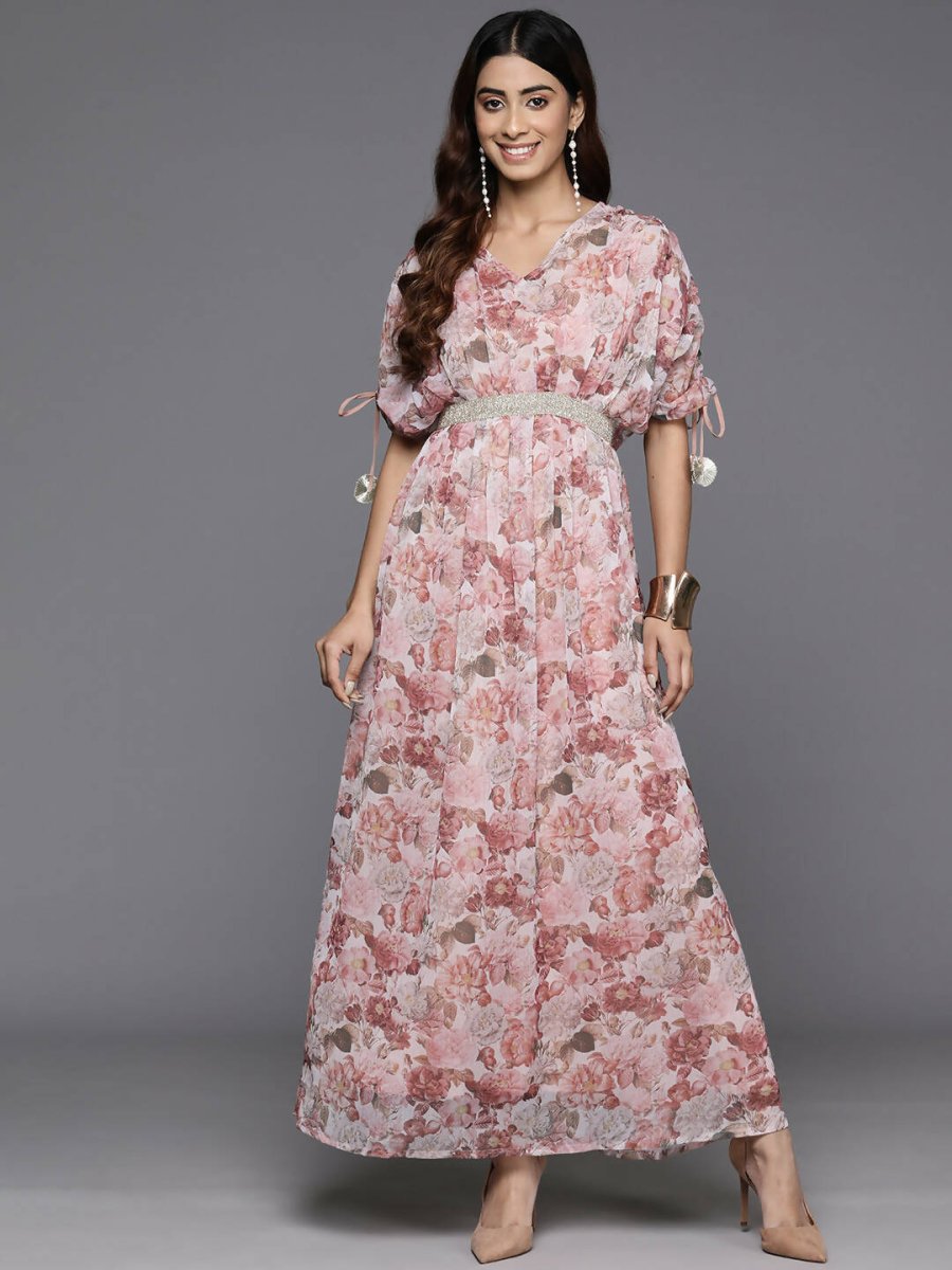 Ahalyaa Women's Traditional wear Dress - Brown | Swadesiicart