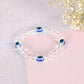 NVR Men & Women Evil Eyetransparent Beaded Elasticated Bracelet - Swadesiicart