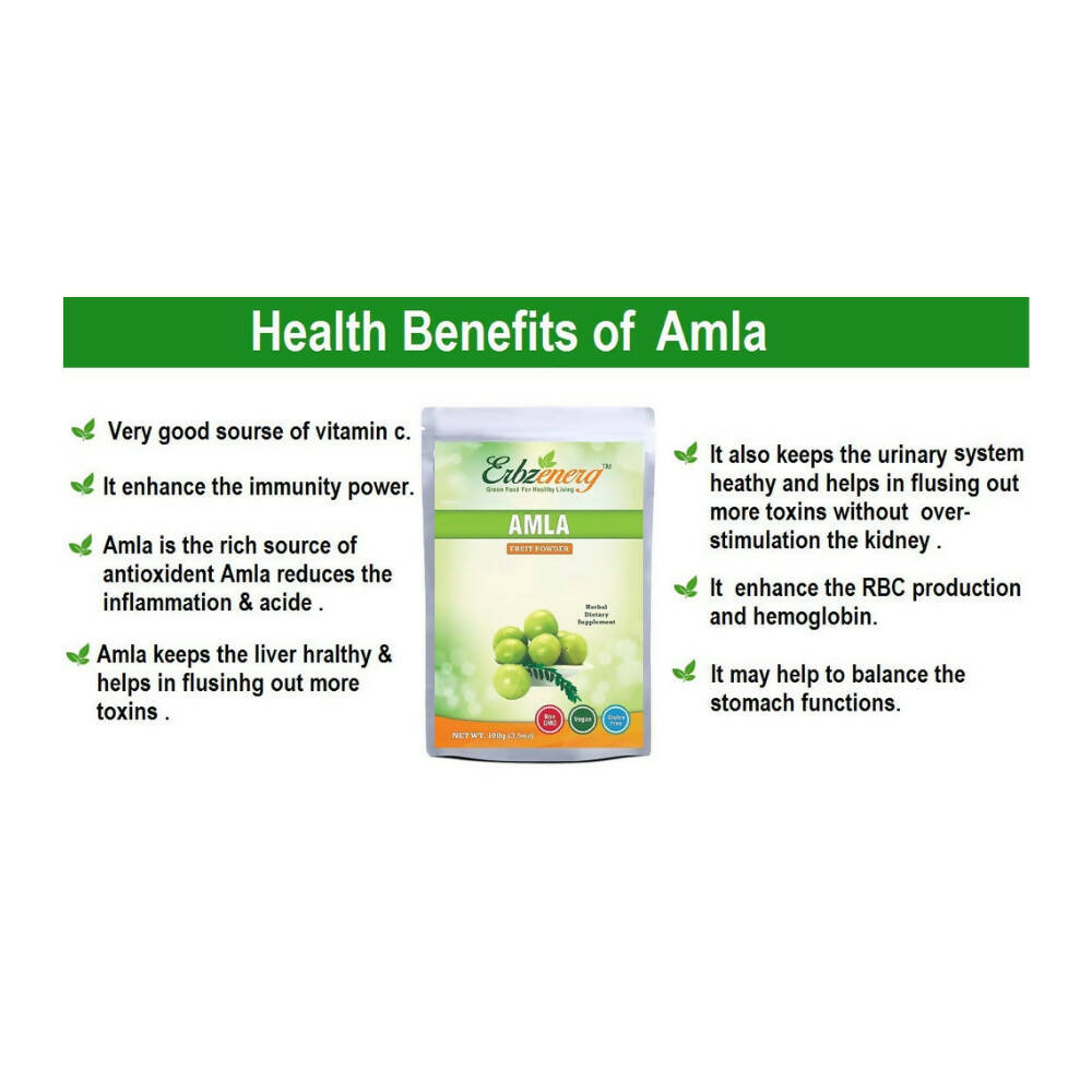 Erbzenerg Organic Amla Fruit Powder - Swadesiicart