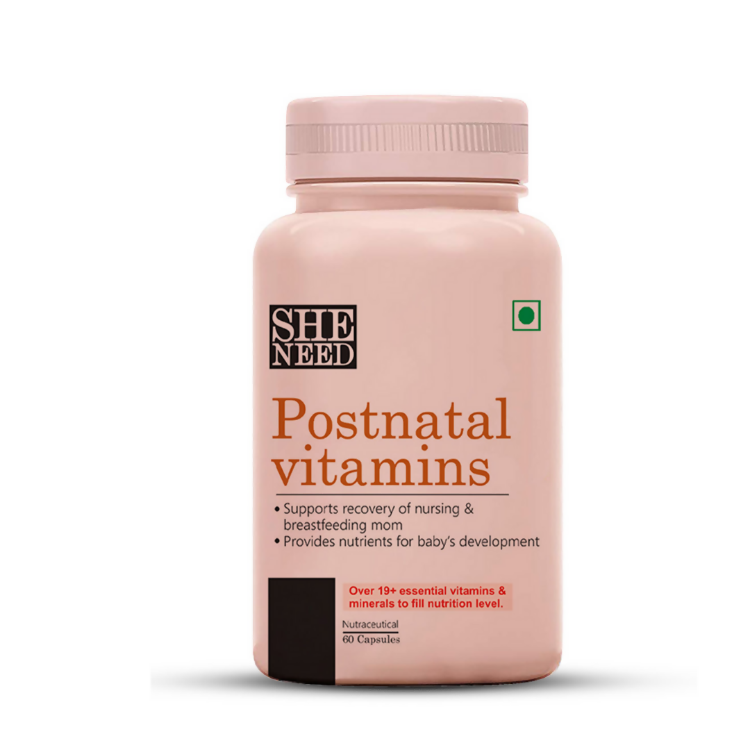 SheNeed Postnatal Vitamins Supports Recovery Capsules | Swadesiicart