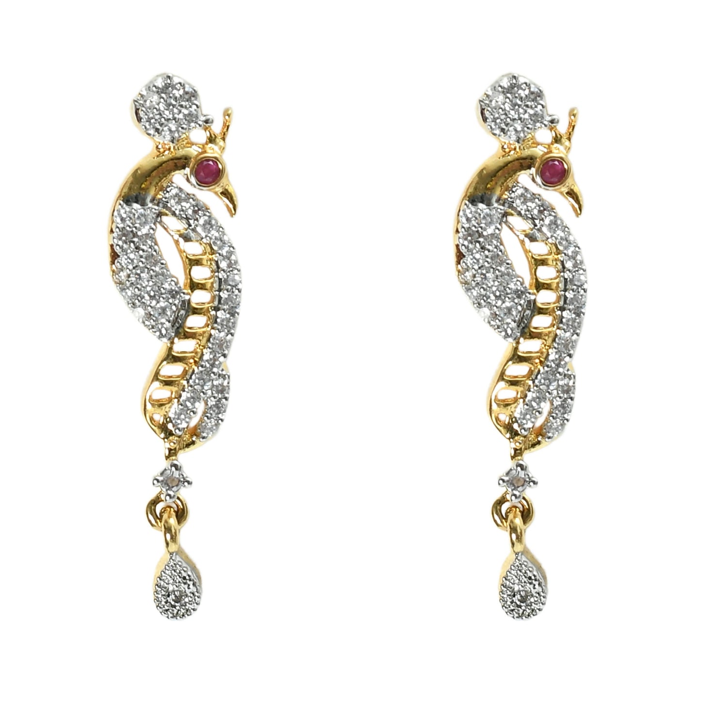 Mominos Fashion Johar Kamal Silver-Plated American Diamond Choker Set | Swadesiicart