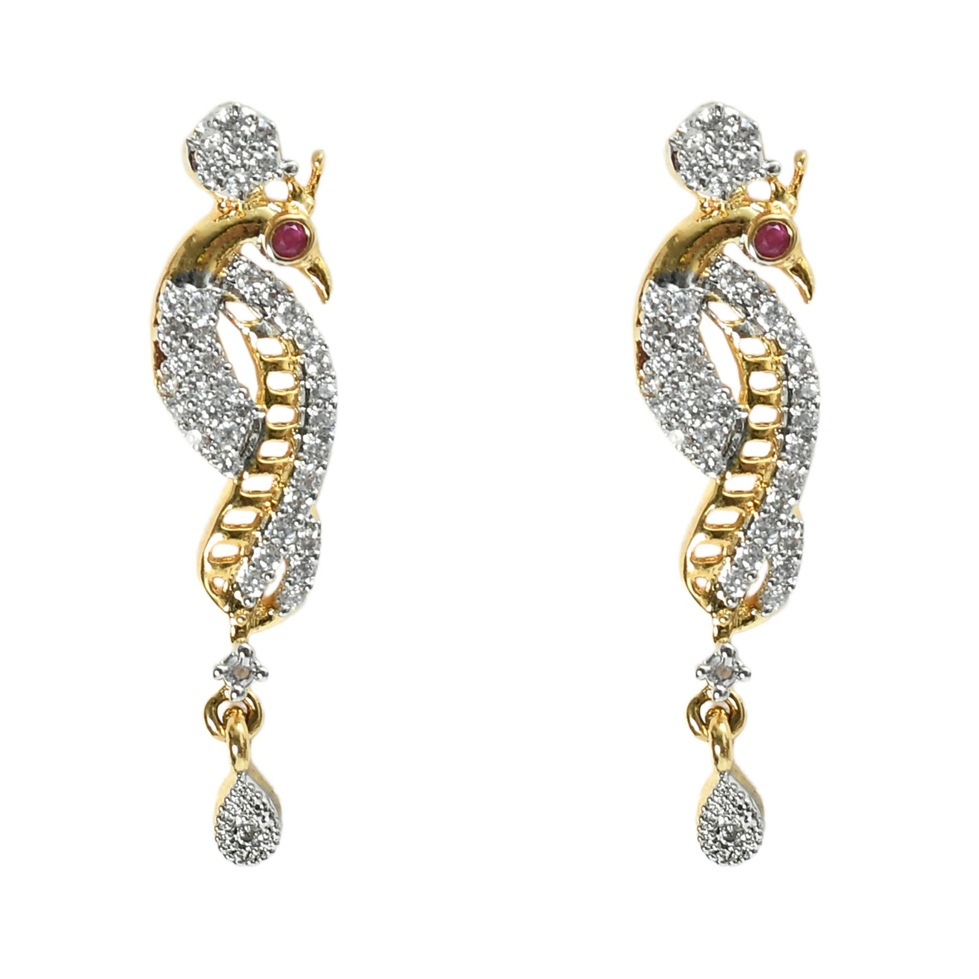 Mominos Fashion Johar Kamal Silver-Plated American Diamond Choker Set | Swadesiicart