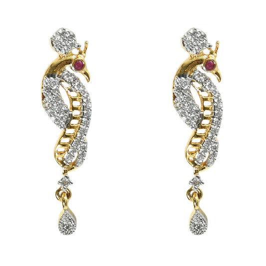 Mominos Fashion Johar Kamal Silver-Plated American Diamond Choker Set | Swadesiicart
