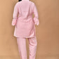 Morchari Women Hand Embroidery Co-Ords-Pink - Swadesiicart