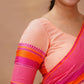Exclusive Collection Light Orange Beautiful Khadi Cotton Handloom Saree - Swadesiicart