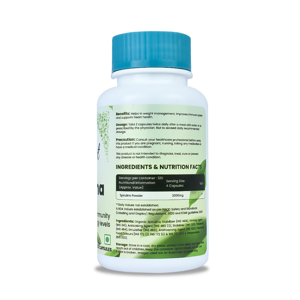 Sprowt Spirulina Capsules - Swadesiicart