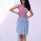 Diva Globe Blue Over Lap Skirt | Swadesiicart