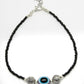 NVR Women Set of 2 Brass-Plated Stone-Studded & Evil Eye Beaded Anklet | Swadesiicart