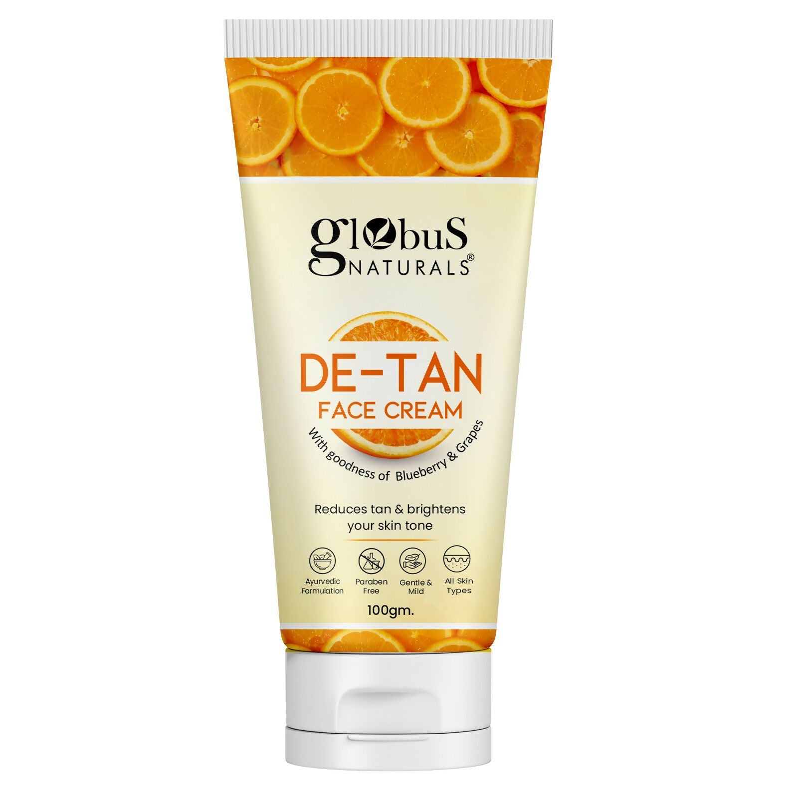 Globus Naturals De Tan Face Cream, Suitable For All Skin Types | Swadesiicart