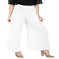 Lagi Women's White Solid Palazzo (PLZ04F) | Swadesiicart
