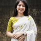 Mehndi Poly Georgette Tie and Dye Saree with Unstitched Blouse - Hiral Fashion | Swadesiicart