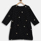 Ahalyaa Black Crepe Kids Kurta Pants With Dupatta For Girls | Swadesiicart