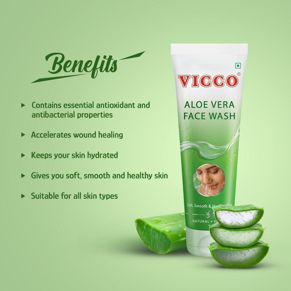 Vicco Aloe Vera Face Wash - Swadesiicart