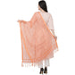 A R Silk Cotton Square Regular Dupatta Color Peach Dupatta or Chunni