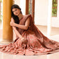 Joban Fashion Amber Crepe Chiffon Pure Handloom Banarasi Silk Saree | Swadesiicart