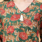 Joban Fashion Green Cotton Printed & Hand Work Co-ord Set - Swadesiicart