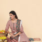 NOZ2TOZ Women's Peach Kurta & Pant With Dupatta Set- (3pcs set) - Noz2Toz