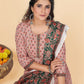 NOZ2TOZ Women's Peach Kurta & Pant With Dupatta Set- (3pcs set) - Swadesiicart