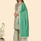 NOZ2TOZ Women's Muslin Turquoise Kurta Sharara With Dupatta- (3pcs set) - Swadesiicart