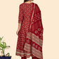 NOZ2TOZ Women's Red Anarkali Kurta & Pant With Dupatta- (3pcs set) - Swadesiicart