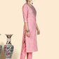 NOZ2TOZ Women Pink Cotton Kurta with Pant & Dupatta (3pcs Set) - Swadesiicart