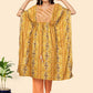 NOZ2TOZ Women Yellow Rayon Kaftan Kurta With Pant (2pcs Set) - Swadesiicart