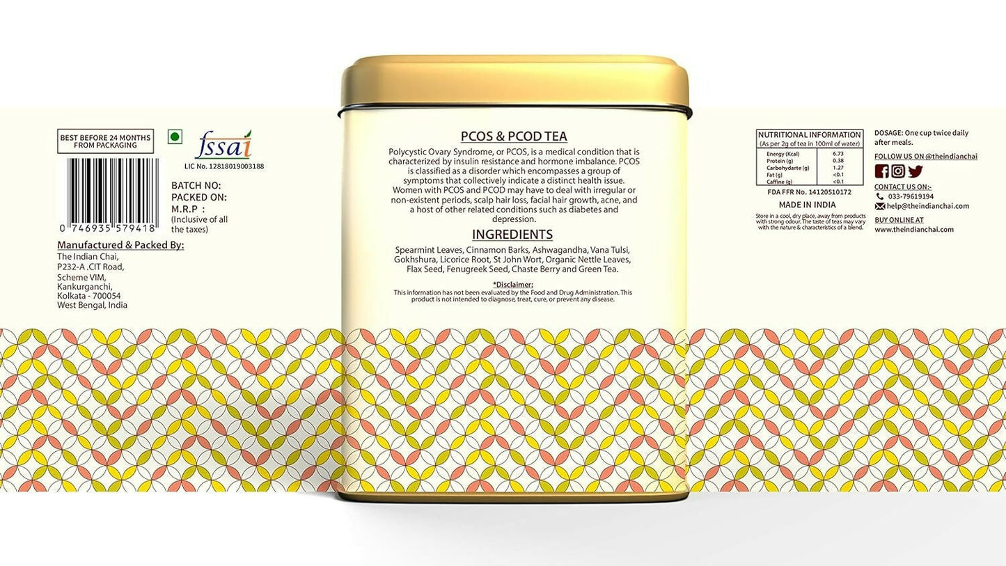 The Indian Chai – PCOS & PCOD Tea 30 Pyramid Tea Bags | Swadesiicart