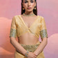 Vishnu Weaves Women's Cream Handloom Raw Silk Woven Border Saree with Blouse - Swadesiicart