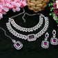 Jewel City Rhodium-Plated Necklace Set | Bridal & Party Statement Jewelry Set for Women | Designer Choker, Earrings, Maang Tikka | Swadesiicart