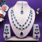 Jewel City Teardrop Bridal Necklace Set with Earrings & Maang Tikka - Ethnic Wedding Jewelry for Brides & Parties | Swadesiicart