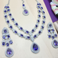 Jewel City Teardrop Bridal Necklace Set with Earrings & Maang Tikka - Ethnic Wedding Jewelry for Brides & Parties | Swadesiicart