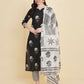 Designer Stylish black Cotton Stitched Suit With Dupatta - Tanisha | Swadesiicart