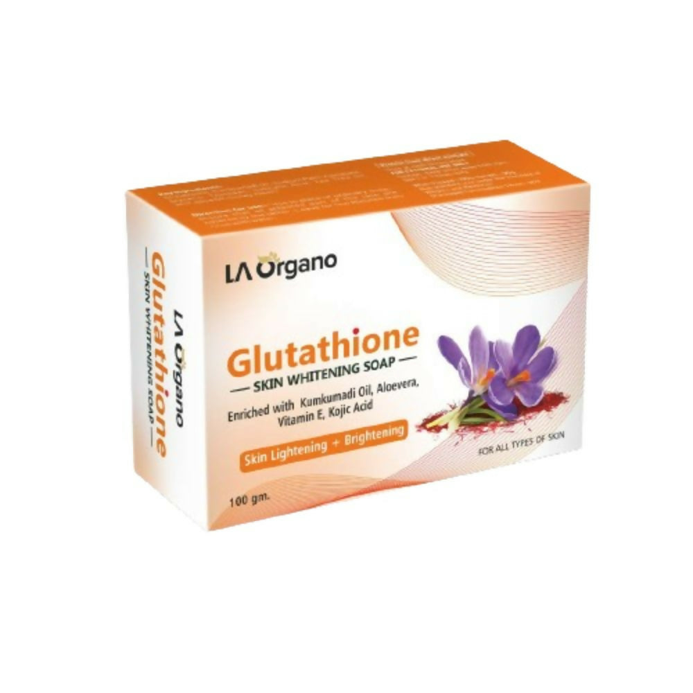 LA Organo Glutathione Kumkumadi Skin Lightening & Brightening Soap | Swadesiicart