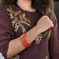 Afast Elegant Bridal & Wedding Party Fashion Bangle/Kada Set, Orange, Glass, Pack Of 8 Model No- A29 - Swadesiicart